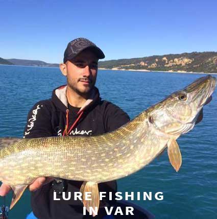 Lure fishing in Var